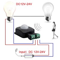 Automatic DC 12V 24V 10A Infrared Body PIR Motion Detector Sensor Switch L15