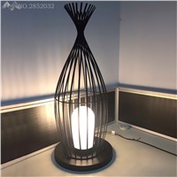 JW Modern Chinese Style Simple Creative Floor Light Iron Lampshade Floor Lamp for Living Room Bedroom Restaurant Bar Decoration