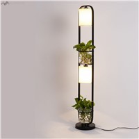 Modern Art Creative Plants Floor Lamp Plasscloth Standing Light for Living Room Office Cafe Restaurant Lanterns Lighting Decor