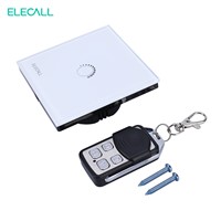 ELECALL SK-A801TY-EU Smart home Touch Switch EU Standard Crystal Glass Panel  Touch Screen Switch white remote control