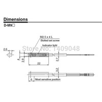 5V 12V 24V DC NPN Sensor switch for CDQ2B / CDM Air cylinder smc type 3m length D-M9N 3-wire Magnetic switch