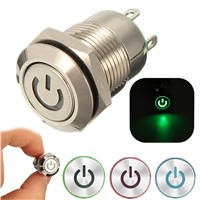 LED Metal Switch Button Good Conductive Properties LED Voltage 12V Metal Shell Strong and Durable 20 x 10mm Favorable Price