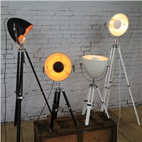 Creative Tripod Searchlight loft country industry vintage floor Lamps with Edison bulbs living room light fixtures