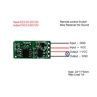 Wireless Micro Remote Control Switch Mini Receiver 3.5v 3.7v 4.5v 5v 6v 7.4v 8.4v 9v 12v Small Receiver Transmitter 433.92Mhz