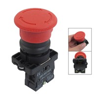 Promotion! 22mm NC N/C Red Mushroom Emergency Stop Push Button Switch 600V 10A