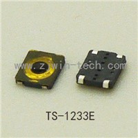10PCS/lot Ultra Small Ultra low Profile Phone Switch Button Momentary Tactical Button Switch 3X3mm Super Tiny SMD TS-1233E