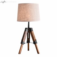 Modern European Style Retro Tripod Solid Wood Floor Lamps Wood Floor Light for Living Room Bedroom Bedside Home Lighting Decor