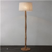Modern Creative Solid Wood Floor Lamps Wood Floor Lights Fabric Lampshade Standing Light for Living Room Study Bedroom Lighting