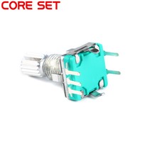 5Pcs 20 Position 360 Degree Rotary Encoder EC11 w Push Button 5Pin Handle Long 15MM With A Built In Push Button Switch