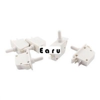 Factory Supplied 5 Pcs AC250V 1A SPST NO Momentary White Plastic Refrigerator Door Light Switch
