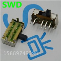 20pcs DP3T 2P3T 3 Position Mini Horizontal Slide Switch 8 Pin PCB SK23D07VG4 #DSC0039