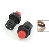 Promotion! 10 Pcs Latching Action SPST Round Red Push Button Switch AC 125V 3A