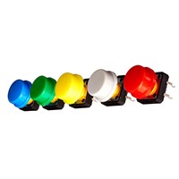 20pcs 12mmx12mmx7.3 mm 4P DIP PCB Mount Momentary Tactile Switch with Caps
