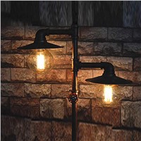 2 Heads Nordic Industrial Vintage Creative Floor Lamp Bedroom Restaurant Bar Decoration Water Pipe Light Use E26/E27