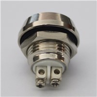 Long Life Normally Open Waterproof Momentary Nickel-Plated Brass Metal Shell Push button Suitable for 12 mm Mounting Hole