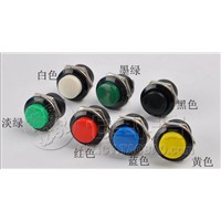 30pcs Push Button Switch R13-507 Reset switch 250V 3A 16MM self reset button switch round not self lock button switch