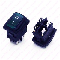 1PC KCD6 Panel Size 23 x 17 mm 4Pin Perforate ON - OFF IP65  Rocker Switch Power Switch With 220V light