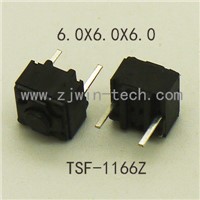 10PCS 6x6x6mm Middle 2PIN DIP Waterproof Momentary Tactical Button Switch Mouse Inside Key Button Micro Button Switch