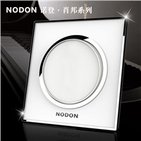 Norden walls panel 1 double single circle crystal glass household single switch 1gang 1way
