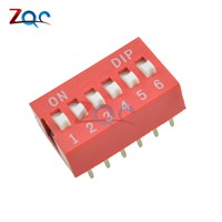 10Pcs Slide Type Switch Module 1 2 3 4 5 6 7 8 9 10 12 Bit 2.54mm Position Way DIP Red Pitch Toggle Switch Red Snap Switch