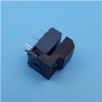 5PCS HONGJU PB86 Black 8Pin Momentary Push Button Tact Switch SPDT With 2 LEDS For