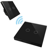 Remote Control Touch Switch For Wall Lights + 2 Gang Wireless Stick Touch Switch European Standard