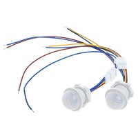 2 x 25mm LED PIR Detector Infrared Motion Sensor Switch w/Time Delay Adjustable t15