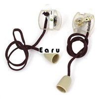 AC 250V 1A Momentary Pull Cord Plastic Shell Switch Clear 2pcs for Ceiling Fan