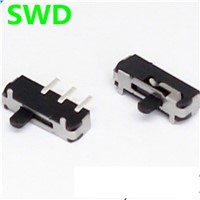 10PCS on-off switch mini 2 Position 1P2T 3 feet SPDT Horizontal Miniature SMT SMD Slide Switch #DSC0011