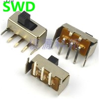 20pcs SS12F23 Toggle switch horizontal SS-12F23 4MM five-foot toggle switch 1P2T SPDT Miniature Slide Switch #DSC0039