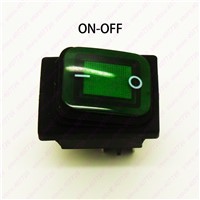 1PC KCD4-4P Waterproof Latching Rocker Switch 38X28.5MM  Perforate ON-OFF Car Dash Power Switch With 220V light