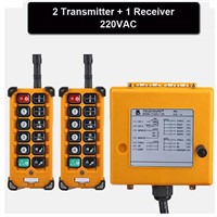 220VAC  Wireless Crane Remote Control F23-A Industrial Remote Control Hoist Crane Push Button Switch 2 Transmitters + 1 Receiver