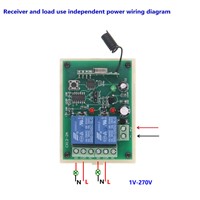 DC 12V 24V 2 CH 2CH RF Wireless Remote Control Switch System,2 X Transmitter + Receiver,315/433.92 MHZ