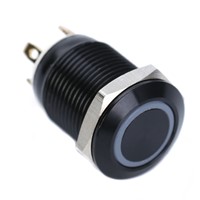 1pc Waterproof Led Light Momentary Switch Durable Black 4 Pin 12mm Metal Push Button Switch 12V Mayitr Electrical Supplies