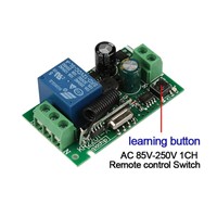 433Mhz 86 Wall Panel RF Transmitter Remote Controls and 433 Mhz Relay Universal Wireless AC 110V 220V 1 CH Remote Control Switch