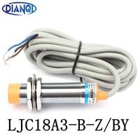 DIANQI capacitance proximity sensor LJC18A3-B-Z/BY,18mm diameter,10mm detective distance,DC 6-36V,PNP 3WIRE NO sensor switch