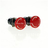 16mm Mounting 1NO 1NC SPST Mushroom Emergency Stop Push Button Switch
