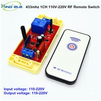 Wireless Remote Control Light Switch 10A Relay Output Radio AC 110V 220V 1 Channel Receiver Module + 433mhz RF Transmitter