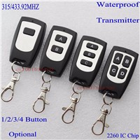 Waterproof Transmitter 1 Button 2 Button 3 Button 4 Button Ultra thin RF Radio consoles 2260 1527 315 433 Big Button ASK 6V