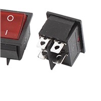 5pcs Switches Red Illuminated Light On/Off DPST Boat Rocker Switch 16A/250V 20A/125V AC 2016 ALI88