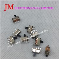 50PCS SS12D07 1P2T DIP 5PIN SPDT toggle switch handle length 4mm slide switches SS-12D07 ROHS