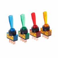 Automotive Toggle Switch 3 Pin ON-OFF with LED Light DC12V 20A SPST Switches Accessories