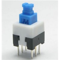 20pcs/lot 7X7 mm 7 * 7 mm self locking switch button dip switch 6 pins touch button key switch attacked