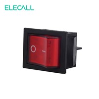 ELECALL KCD4 16A 250VAC/20A 125VAC Red Button Light Rocker Switch 4 Pin Rocker Power Switch