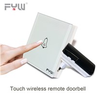 Luxury Crystal Glass Wall Switch Touch Switch Normal 1 Gang 1 Way Switch Wireless Remote Control Door Bell