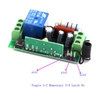 AC110V 220V 1CH 10A Remote Control Light Switch Relay Output Radio Receiver Module + Case