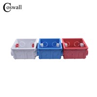 Coswall Super Quality 2017 New Design Mounting Box for 86 Type Wall Switch and Socket Cassette Universal Wall Back Box White