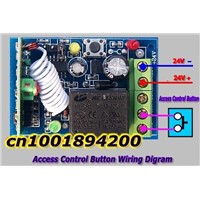 DC 24V 1 CH 10A Relay Receiver Remote Control Switches Learning Code Momentary Toggle Latched 315/433.92 Light Lamp Door Access