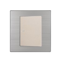 1 Gang Reset Momentary Contact Luxury Light Switch Push Button Wall Interruptor Stainless Steel Panel Power Conmutador