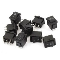 5pcs KCD1 perforate 21 x 15 mm 6 pin 2 positions boat rocker switch ON - OFF power switch 6A/250V 10A/125V AC New HOT